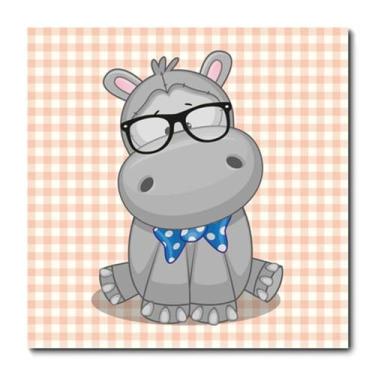 Imagem de Placa Decorativa - Hipopótamo Infantil - 0901plmk - Allodi