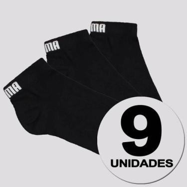 Imagem de Kit Meia Puma Sapatilha 9 Preta, 39-43