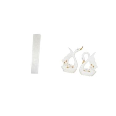 Imagem de Fenteer Abajur de Chão Elegante em Cerâmica com Formato de Cisne, Decoração Aconchegante para Sala de Estar, Luminária de Pé com Capa E Ornamento Decorativo D