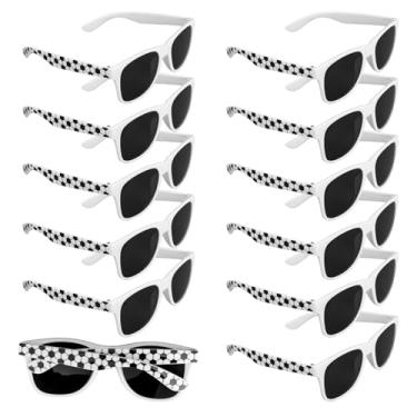 Imagem de 12unid Óculos de Sol de Futebol, Óculos Sol Legais Futebol Presentes Equipe Lembrancinhas Esportivas para Adolescentes Jogadores