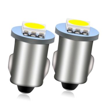 Imagem de Ruiandsion 2 lâmpadas interiores de LED 6V BA7S 5050 1SMD 30lm brancas para painel de luz de painel, instrumento de luz, terra negativa