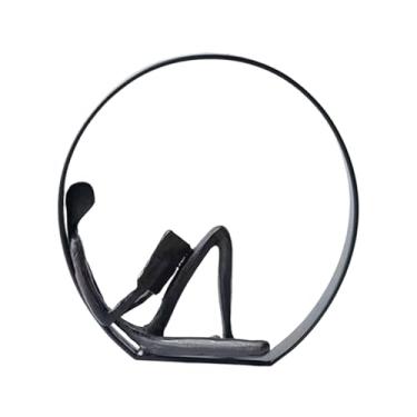 Imagem de Bothyi Estatueta de leitura, ornamento de mesa, arte, artesanato, exibição, escultura decorativa moderna, estátua de leitor para estante, lareira, mesa