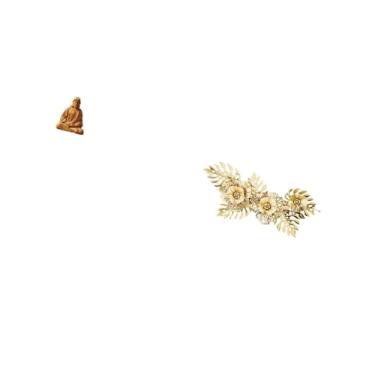 Imagem de Fenteer Estatueta de Jesus Sagrado Coração Colecionável para Corredor, Quarto, Escritório, Mesa, Lareira, Arte de Parede em Metal Nórdico, Escultura de Flores