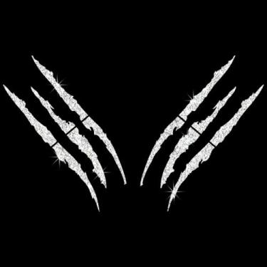 Imagem de Adesivo decalque de vinil esportivo Claw Marks – Impermeável fácil de aplicar para farol de carro, para-choque, capacete de motocicleta (branco)