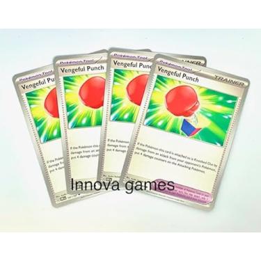 Imagem de Vengeful Punch 197/197 - Obsidian Flames - x4 Pokemon Trainer Card Lot