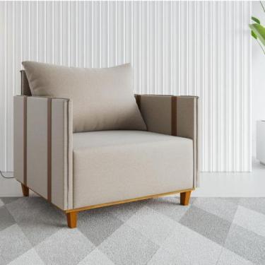 Imagem de Poltrona Linho Living Mult Viero, Bronze