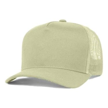 Imagem de Boné Trucker Liso Redinha Tela Aba Curva - C&C, Caqui, Único