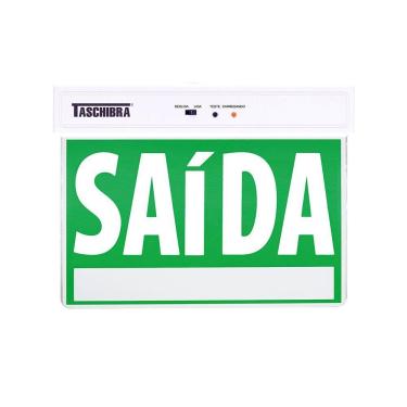 Imagem de Placa De Saída Emergência Led Taschibra Face única Bivolt Verde
