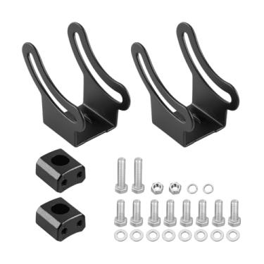 Imagem de Sandfren Kit de suporte deslizante de barra de luz LED para carro, 2 peças, base de luz de trabalho de caminhão inferior ajustável com chave de parafusos, suporte de montagem de holofote de veículo de