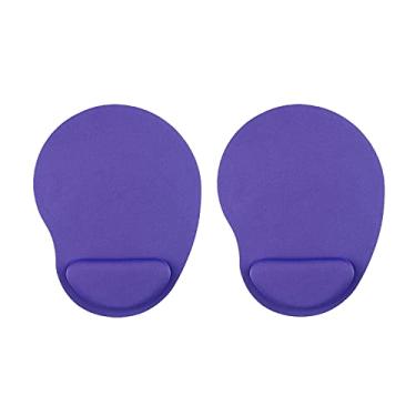 Imagem de aoozleny Mouse pad ergonômico com suporte de pulso gel mouse pad com descanso de pulso, mouse portátil confortável para computador, laptop e escritório (roxo)
