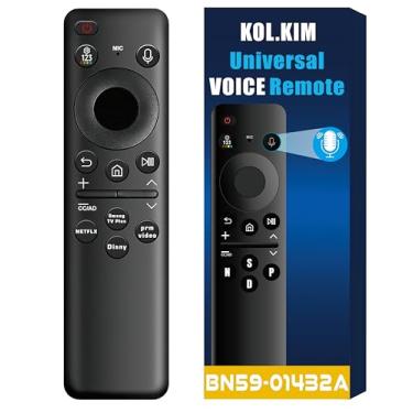 Imagem de BN59-01432A Controle remoto universal por voz Smart TV operado por bateria compatível com controle remoto Samsung TV SEM célula solar Neo QLED 8K The Frame Crystal UHD CU8000 DU8000 M80B M70B M8 LS03C