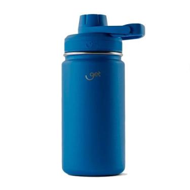 Imagem de Garrafa Térmica Inox Get 350ml Azul Escuro Garrafinha escola infantil 
