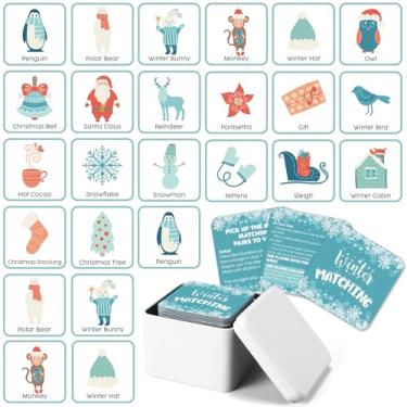 Imagem de Soulchen Christmas Memory Matching Game Educational Concentration Memory Cards Merry for Xmas Holiday Party Decorations Coworkers Team Building Family Party Games (Winter)