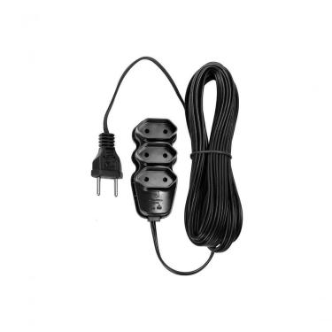 Imagem de Extensão Elétrica 3 Tomadas Pl 2x0,75 10m Preta