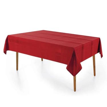 Imagem de Toalha de Mesa Fragnani Retangular - Vermelha - 12 Lugares - Karsten 