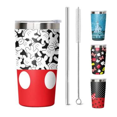 Imagem de GOODNHAPPY Copo infantil de 283 g com tampa de canudo para meninos e meninas, copo de viagem para carro, bebida, frio, quente, caneca de café infantil com isolamento de parede dupla