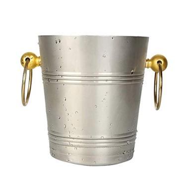 Imagem de Balde de gelo Cooler de aço inoxidável champanhe balde de gelo barril de cerveja balde de gelo barril de vinho (tamanho: 3 L)