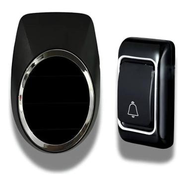 Imagem de 2X Campainha Residencial Sem Fio Resistente Água Preto