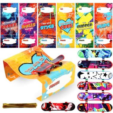 Imagem de BainGesk 30 Pack Valentines Day Cards with Finger Skateboards for Kids, Valentine Party Supplies for School, Valentine’s Party Favors, Classroom Exchange Gift for Boys & Girls