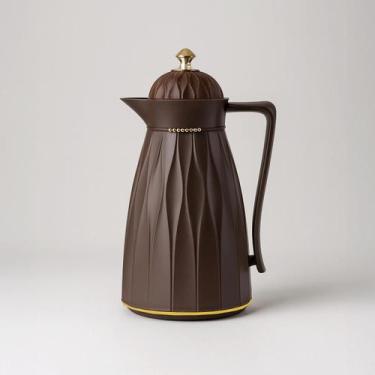 Imagem de Garrafa Térmica Veneza Bravatti 1L FastClick Quente e Frio - - Amêndoa