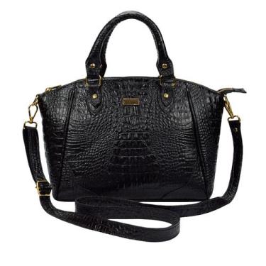 Imagem de Bolsa Feminina Média Transversal Tote Tiracolo Couro Legítimo - Madami