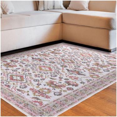 Imagem de Tapete Sala Quarto Funcional Medalhão 2,00 X 2,50 Titulos Cinza-51