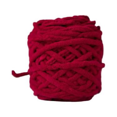 Imagem de Fio De Tricô Chenille Macio 100g, Algodão E Lã Para Tricô Manual De Ca