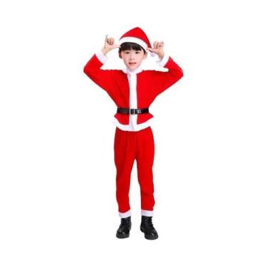 Imagem de Conjunto De Fantasia De Papai Noel Para Crianças, Roupa Clássica Verme