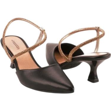 Imagem de Sapato Feminino Salto Fino Tira Strass Brilhante Mississipi