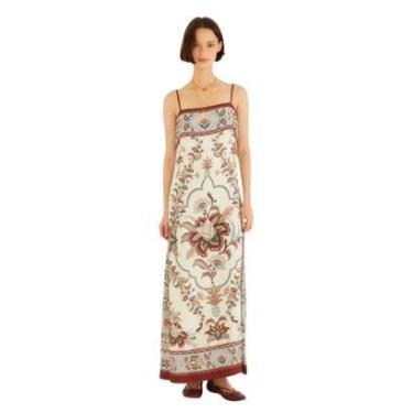 Imagem de Vestido Longo Farm Rio Pala Jardim Majestoso-Feminino