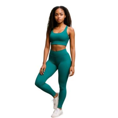 Imagem de Calça Legging BÁSICA COLORIDA Leg Fitness Academia Corrida Cintura Alt