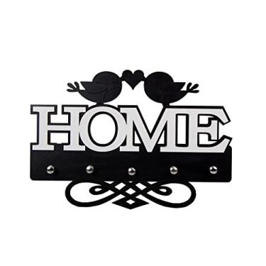 Imagem de Porta Chaves Home Passaros Preto