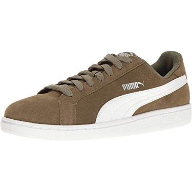 Imagem de PUMA Tênis masculino Smash, Olive-puma queimado branco, 4.5