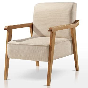 Imagem de Poltrona Lina Agarb Decor Cor:Linho Bege Claro