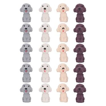 Imagem de Borrachas de lápis de desenho animado, 20 pçs Borrachas de lápis de segurança de cachorro bonito PTR Borrachas de topo Borrachas fáceis de apagar em forma de cachorro de desenho animado para crianças