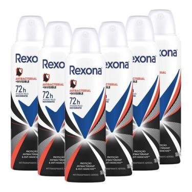 Imagem de Kit 6 Desodorante Rexona Antibacterial E Invisible 150ml Antibacterial e Invisible