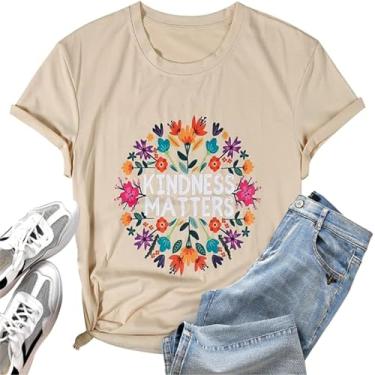 Imagem de Mental Health Matters Camiseta feminina floral gráfica terapeuta psicólogo cérebro humano saúde mental conscientização sobre doenças, Caqui, P