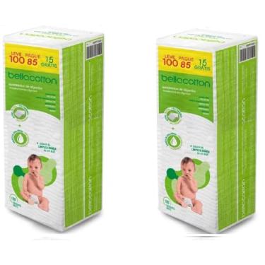 Imagem de Algodão Bellacotton Quadrado Bebê Sem Perfume 200 Unidades