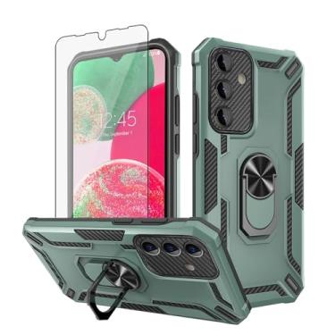 Imagem de Asuwish Capa de telefone para Samsung Galaxy A05s/A05 com protetor de tela de vidro temperado Suporte magnético fino suporte rígido híbrido robusto bumper capa de celular resistente Ao5s Ao5 A 05s 05