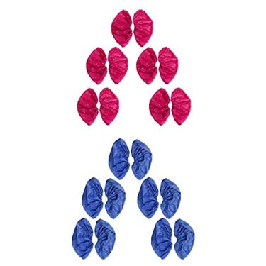 Imagem de 10 pares de capas antiderrapantes para sapatos internos e externos, galochas reutilizáveis para homens e mulheres, capa de bota lavável para chuva e neve, peso e capas de sapatos portáteis