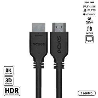 Imagem de Cabo Hdmi Ultra 2.1 28awg Puro Cobre 8k 1 Metro - Phm21-1 - PCYES
