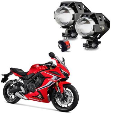 Imagem de Kit Led Farol Milha Moto Honda CBR650R 2015 2016 2017 2018 2019 U5 - S