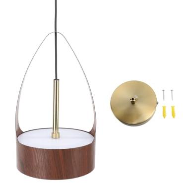 Imagem de Lustre LED Lâmpada Pendente Imitação de Grão de Madeira Iorn Com Fio Luminária Suspensa No Teto Lâmpadas Suspensas Internas Luz Quente para Cozinha Ilha Quarto Sala de Jantar