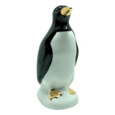 Imagem de Pinguim De Geladeira Porcelana Enfeite Decoração Cozinha 17 Cm Altura 