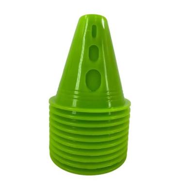 Imagem de Cones para Slalom Go Roller Patins Freestyle 10 Unidades, Verde