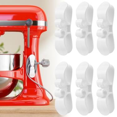 Imagem de Organizador de cabos atualizado 6 peças para eletrodomésticos, organizador de cabos de eletrodomésticos, envoltórios de cabos de eletrodomésticos, suporte de cabo, enrolador de cabo para fritadeira de ar, liquidificador, cafeteira, panela de pressão, torradeira