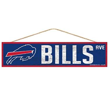 Imagem de WinCraft NFL Buffalo Bills SignWood Avenue Design, cor da equipe, 4x17