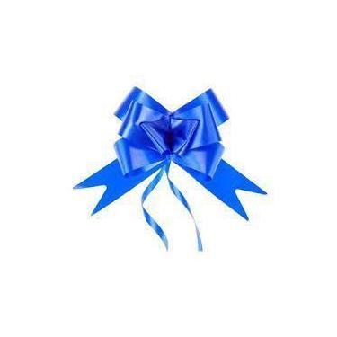 Imagem de Kit 10 laço pronto fácil p/ presentes embalagens cromus azul