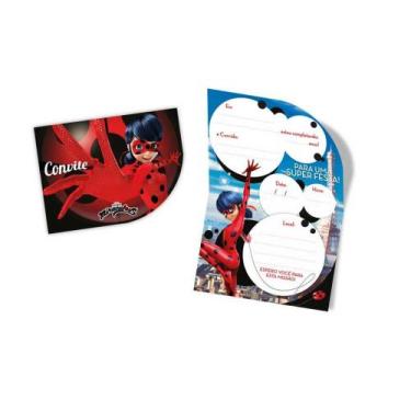 Imagem de Convite Miraculous Ladybug com 8un - Aluá festas