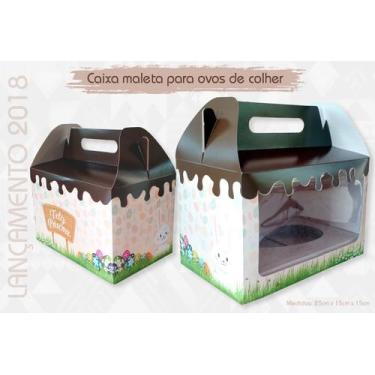 Imagem de 10 caixas maleta (15cm de altura) para ovos de colher - Duplo 250g - D
